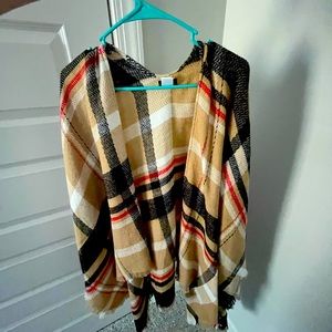 Cute plaid fall shawl